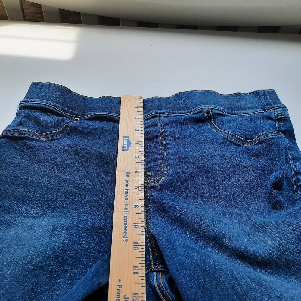 Spanx Jeans‎ Womens XL Pull On High Rise Skinny Ankle Distressed Raw Hem - Picture 12 of 14